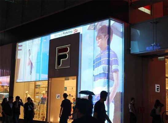Fabbrica trasparente di Dots For Shopping Mall Shenzhen dello schermo 16384 di pubblicità all'aperto LED video