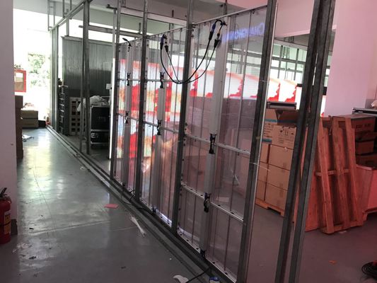 schermo trasparente IP33 di 1m*0.5m SMD 2020 LED il video mostra a LED dell'interno la video fabbrica di Shenzhen della parete