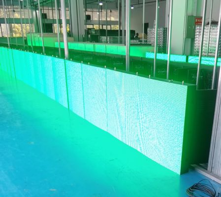 Lo sport all'aperto del Governo del ferro della curva che annuncia il LED visualizza la fabbrica di alta luminosità P10 960mm*960mm Shenzhen